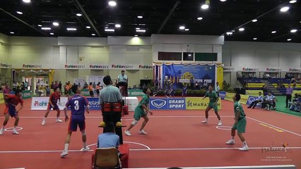 Sepak Takraw Prince Cup 2014 semi final - Army vs. Port Authority of Thailand (1st regu)