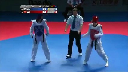 WTF WORLD TAEKWONDO GP SUZHOU 2014.  FEMALE-49 kg. SEMIFINAL (KOR - CHN)