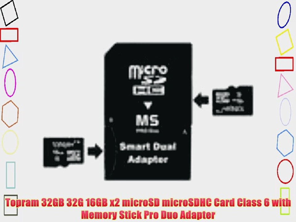 Topram 32GB 32G 16GB x2 microSD microSDHC Card Class 6 with Memory Stick Pro Duo Adapter
