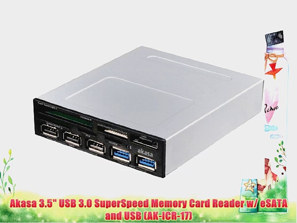 Akasa 3.5 USB 3.0 SuperSpeed Memory Card Reader w/ eSATA and USB (AK-ICR-17)