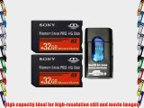 Sony 64 GB (32GB x2) PRO-HG Duo HX Memory Stick with Memory Card Reader