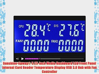 Sunshine-tipway? 5.25-inch Media Dashboard LCD Front Panel Internal Card Reader Temperature