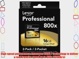 Lexar Professional 800x 16GB CompactFlash Card LCF16GCRBNA8002 - 2 Pack