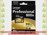 Lexar Professional 800x 512GB VPG-20 CompactFlash Card (Up to 120MB/s Read) w/Free Image Rescue