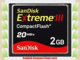 SanDisk 2GB Extreme III CompactFlash CF 20MB/s Bulk Packaging