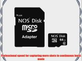 NOS Disk Extreme 64 GB MicroSD SDXC Class 10 Memory Card   (High Speed Adapter) - 64 GB MicroSD