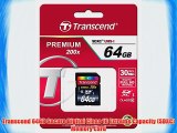 Transcend 64GB Secure Digital Class 10 Extreme Capacity (SDXC) Memory Card