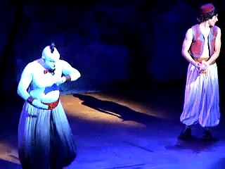 Alladin "Never had a friend like me" song on stage in California Adventure