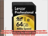 Lexar Professional 400x 64GB SDXC UHS-I Flash Memory Card LSD64GCTBNA400
