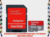Professional Ultra SanDisk MicroSDXC 64GB (64 Gigabyte) Card for GoPro Hero 3 Black Edition