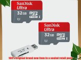 SanDisk 64GB (32GB x2)MicroSD HC Class 10 UHS-1 SDSDQUA-032G Ultra Fast Speed Memory Card with