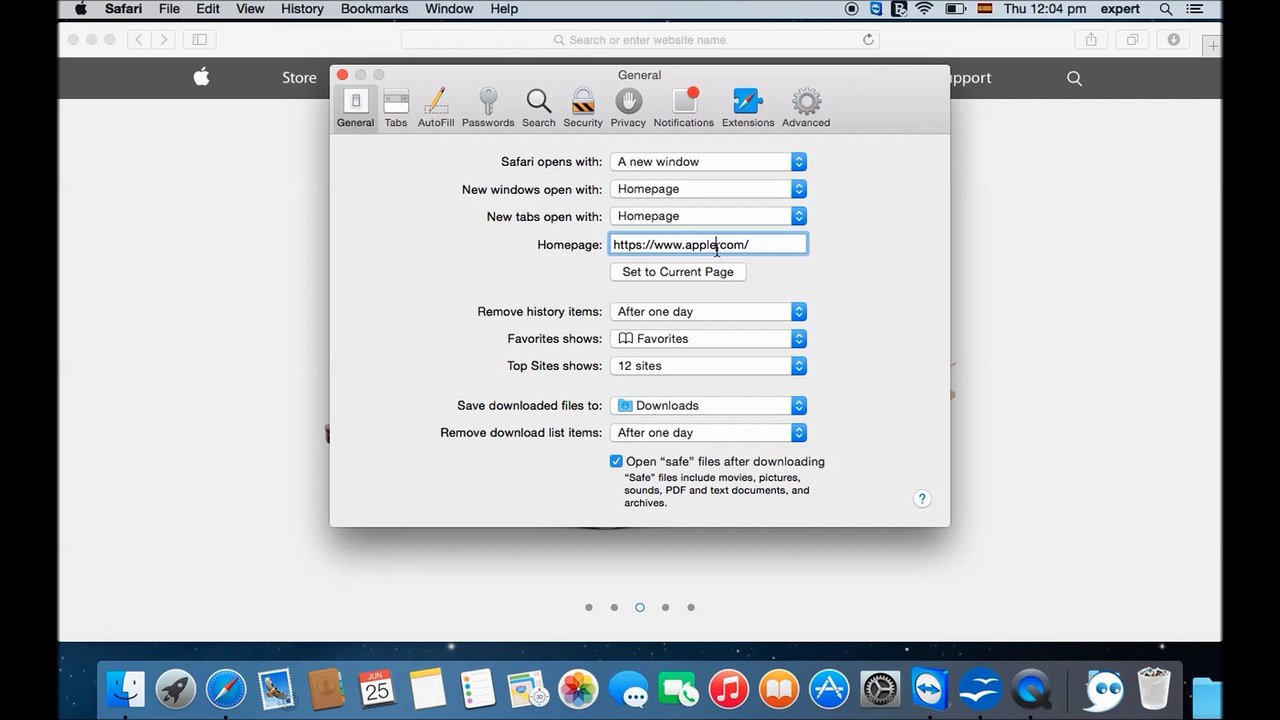 How To Set Home Page For Safari