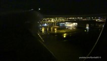 Thai Airways 777-300ER beautiful night landing in Bangkok & engine shut down