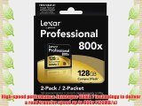 Lexar Professional 800x 128GB CompactFlash Card LCF128CRBNA8002 - 2 Pack