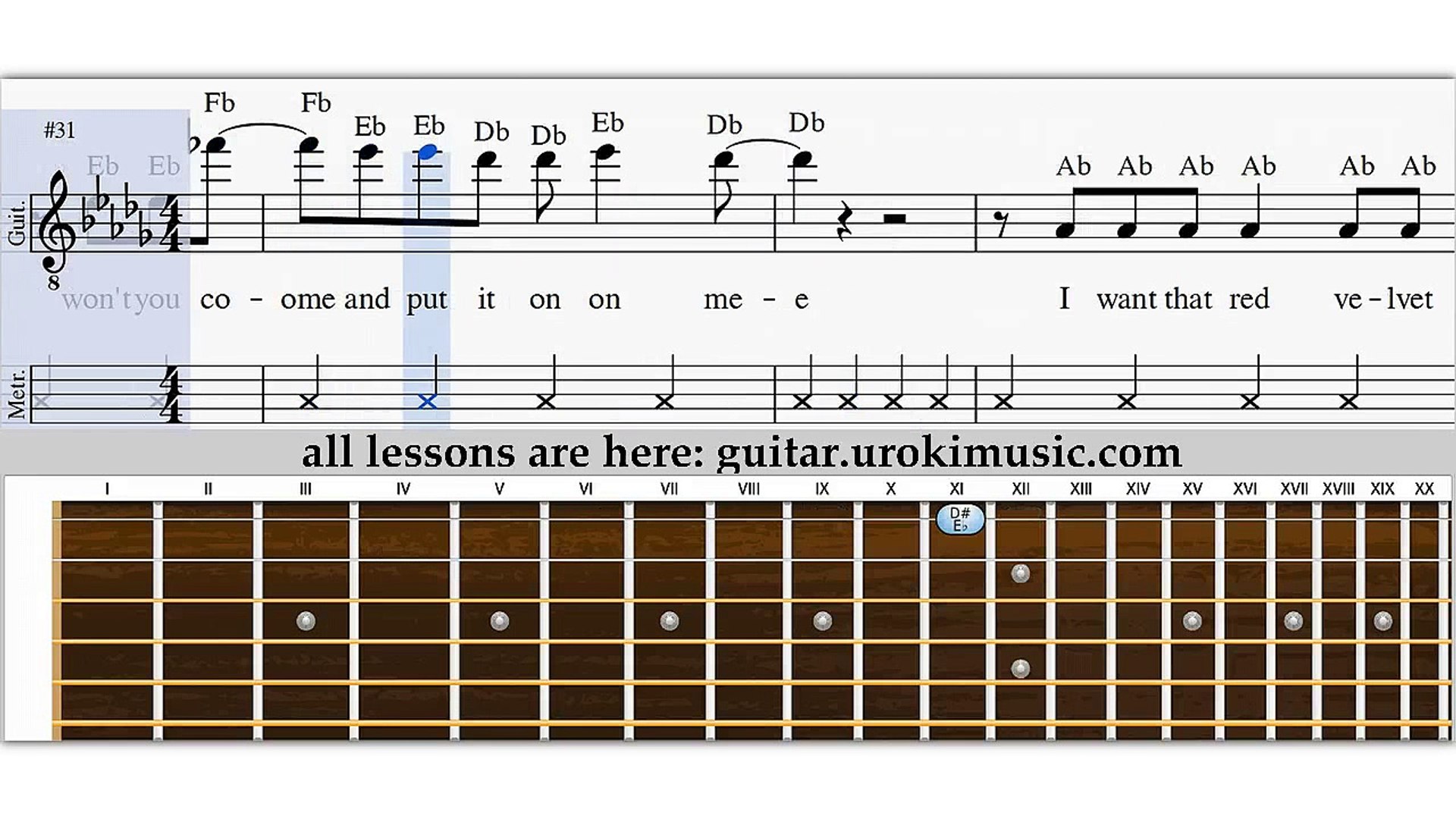 Maroon 5 - Sugar - How To Play Melody on Guitar Sheet Music Tabs Notes -  video Dailymotion