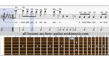 Maroon 5 - Sugar - How To Play Melody on Guitar Sheet Music Tabs Notes