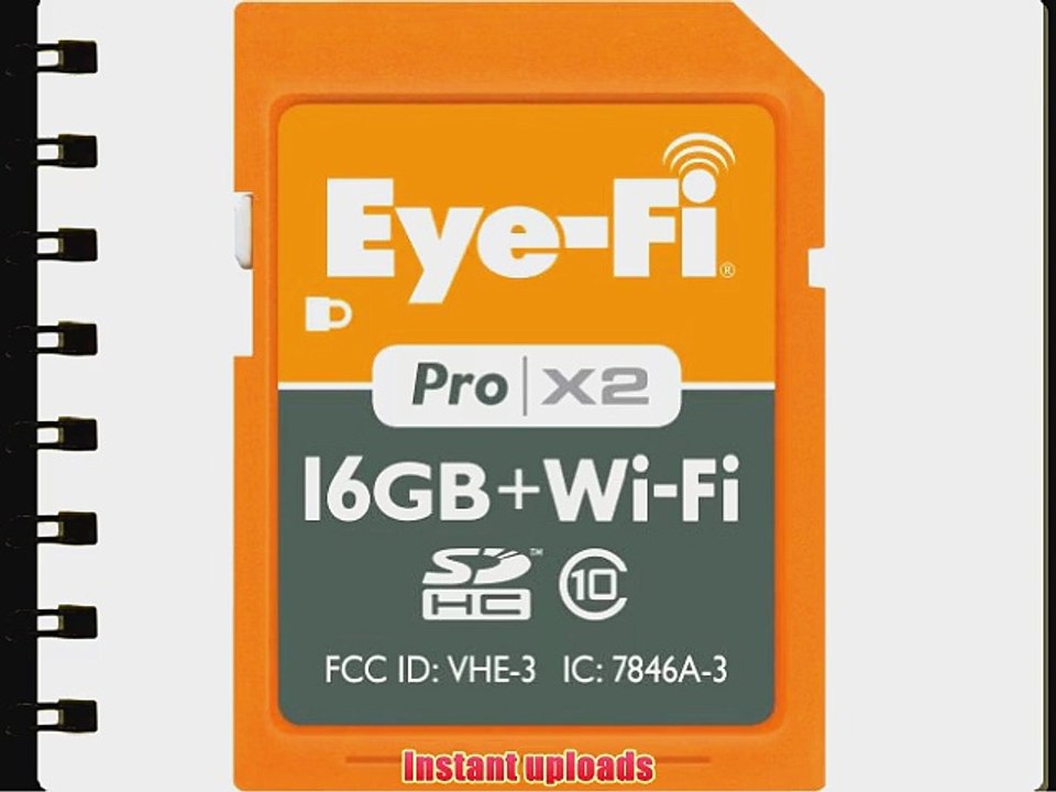Eye-Fi 16GB Pro X2 SDHC Class 10 Wireless Flash Memory Card (EYE-FI-16PCX)