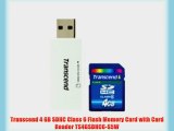 Transcend 4 GB SDHC Class 6 Flash Memory Card with Card Reader TS4GSDHC6-S5W