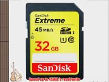 SanDisk Extreme 32 GB SDHC Class 10 UHS-1 Flash Memory Card 45MB/s (SDSDX-032G-X46)