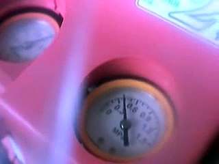 小型直圧式サンドブラスト、ブラスト圧テスト,エアー圧力3kgf