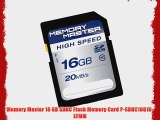Memory Master 16 GB SDHC Flash Memory Card P-SDHC16G10-EFMM