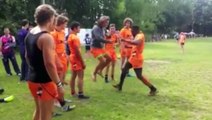 Dutch rugby players checking before game starts like no one