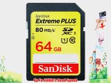 SanDisk Extreme Plus 64GB UHS-1/U3 SDXC Memory Card Up To 80MB/s- SDSDXS-064G-X46 (Label May