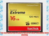 SanDisk Extreme 16GB Compact Flash Memory Card UDMA 7 Speed Up To 120MB/s Frustration-Free