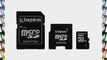 Kingston 16 GB Class 10 MicroSD Flash Card with 2 Adapters (Mini and SD) SDC10/16GB-2ADP