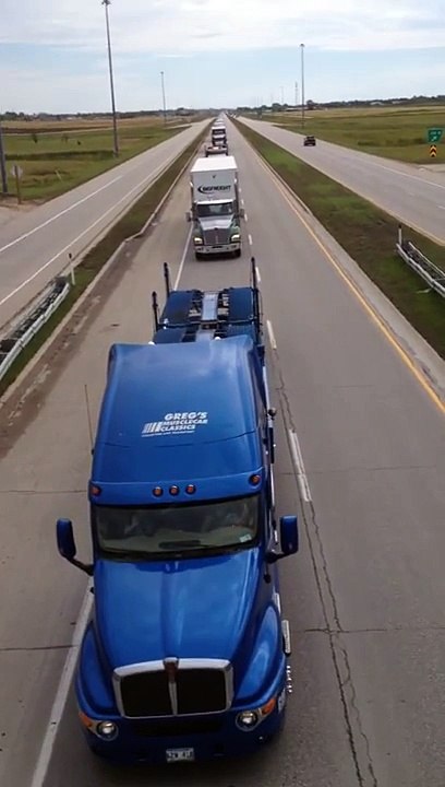 THE World's Largest Truck Convoy Sept 6/2014 in Winnipeg Manitoba, Canada