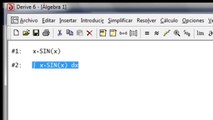 VideoTutorial de Integrales Indefinidas con DERIVE