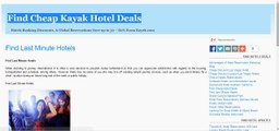 Find Last Minute Hotels Deals