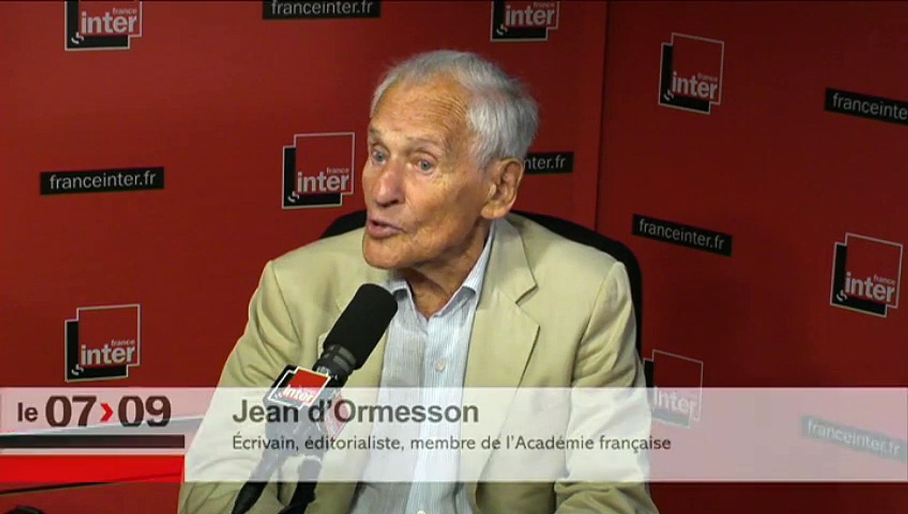 Jean d'Ormesson : "Je suis maintenant dans la catégorie des académiciens gâteux"