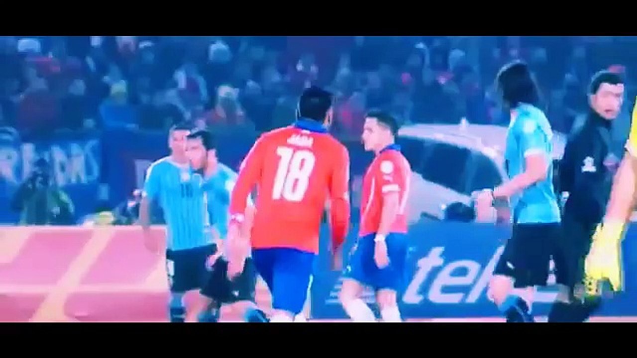 Uruguay’s Edinson Cavani was sent off v Chile for having bum fingered by Jara