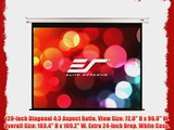 Elite Screens VMAX2 Series 120-inch Diagonal 4:3 Electric Drop Down Projection Screen Model: