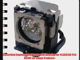Electrified Replacement Lamp with Housing for PLCXU100 PLC-XU100 for Sanyo Products -