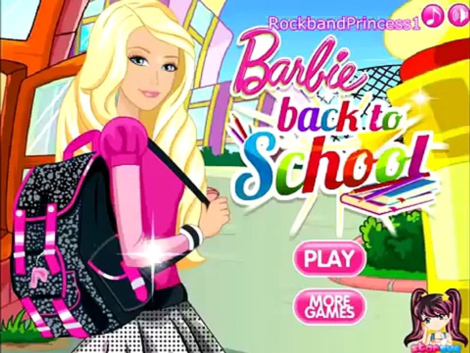 Barbie Games   Barbie School Style Dress Up Game