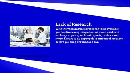 Common Car Buying Mistakes