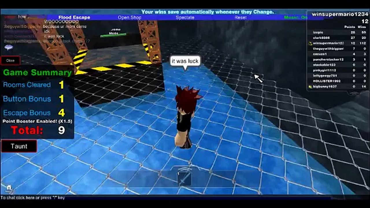 Roblox Flood Escape How To Beat Extreme Mode Room 2 Video Dailymotion - roblox flood escape gamer chad plays