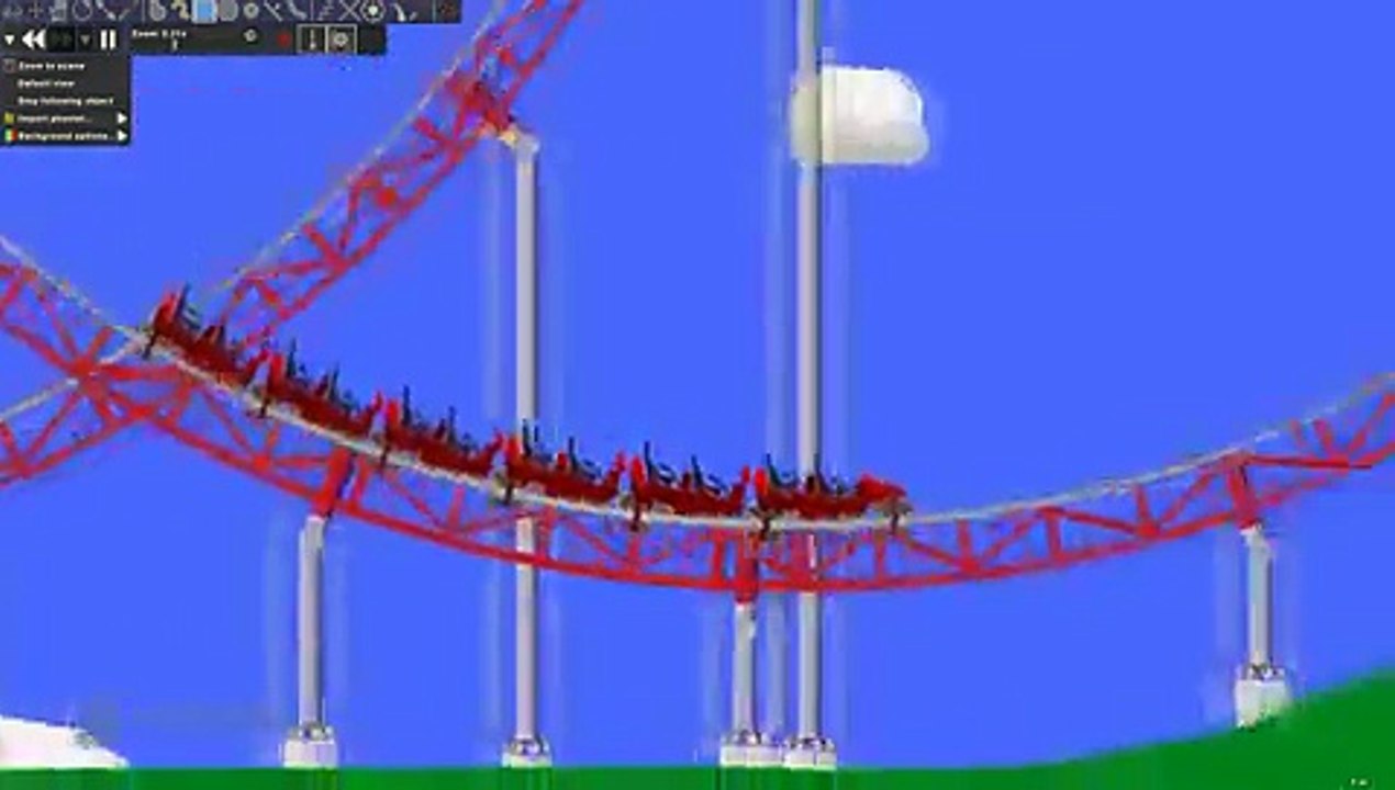Algodoo - Triple Play - Looping Roller Coaster