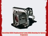 Electrified HD66 Replacement Lamp With Housing for Optoma Projectors