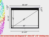 Pull Down Projector Screen Wall Celling Mounted 92 16:9