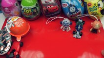 10 Surprise Eggs Kinder Surprise Kinder Joy Disney Pixar Cars 2 Spongebob