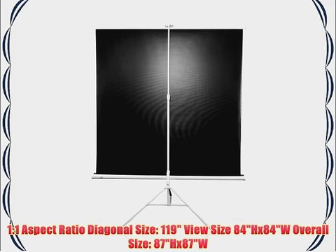 Elite Screens T119NWS1 Tripod Series Portable Projection Screen (119 Diag. 1:1 84Hx84W)