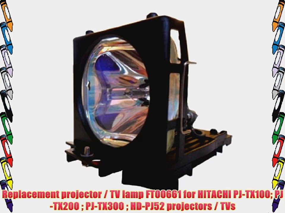 Replacement projector / TV lamp FT00661 for HITACHI PJTX100 PJTX200