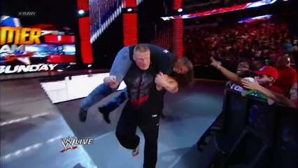 Brock Lesnar attacks Shawn Michaels: Raw, August 13, 2012