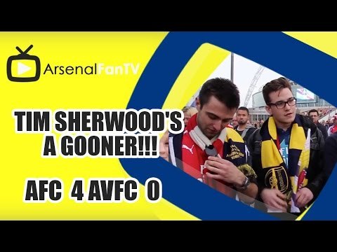 Tim Sherwood's A Gooner!!! |Arsenal 4 Aston Villa 0 | FA Cup Final