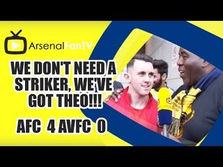 We Don't Need A Striker, We've Got Theo!!! | Arsenal 4  Villa 0 | FA Cup Final