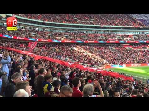 Red Army - The Giant Arsenal Flag at the Wembley FA Cup Semi-Final