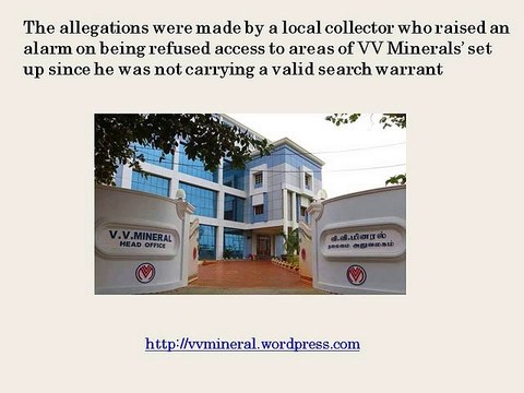 VV Minerals Given A Clean Report By The Department Of Atomic Energy Says S Vaikundarajan